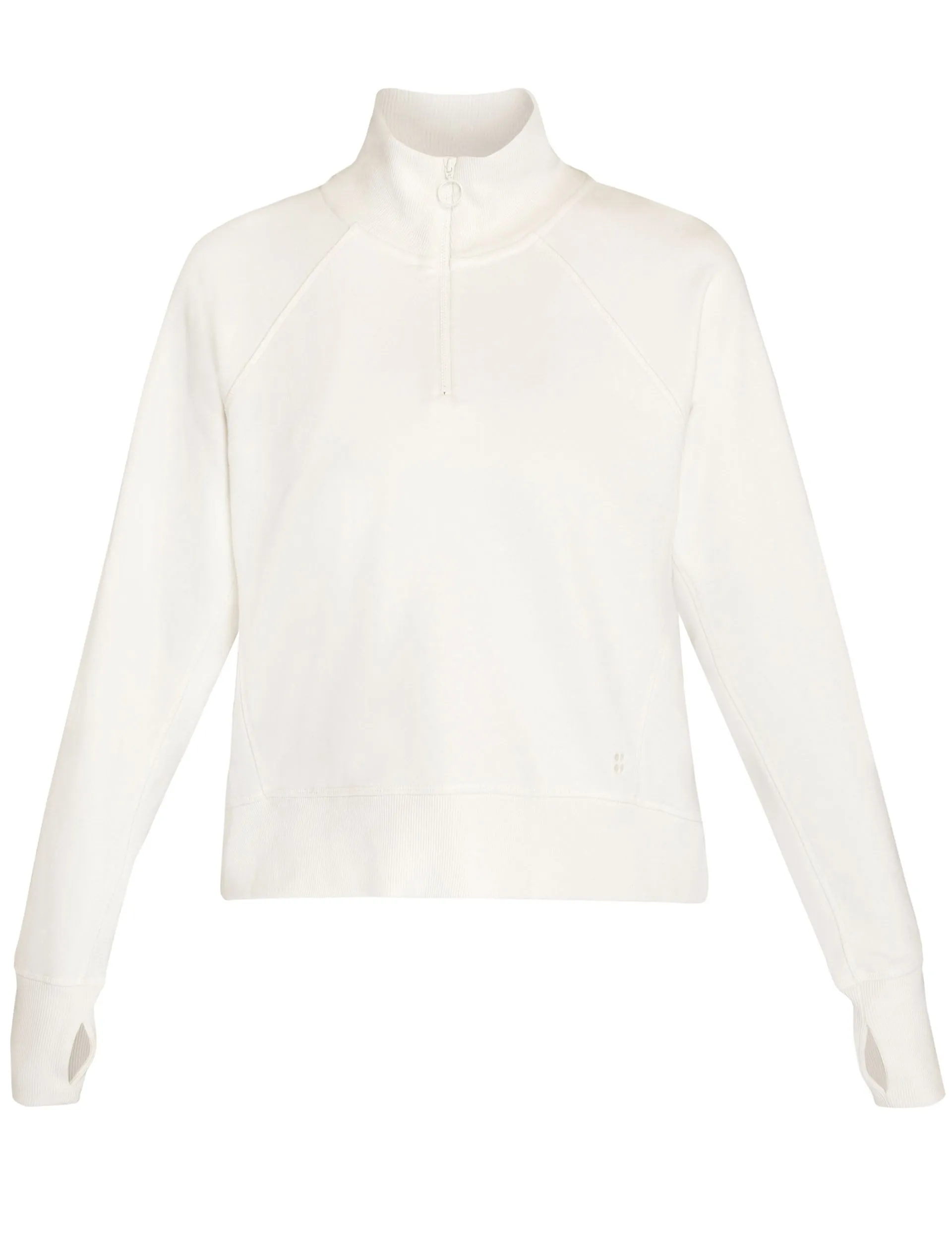 Revive Rib Half Zip Pullover - Lily White