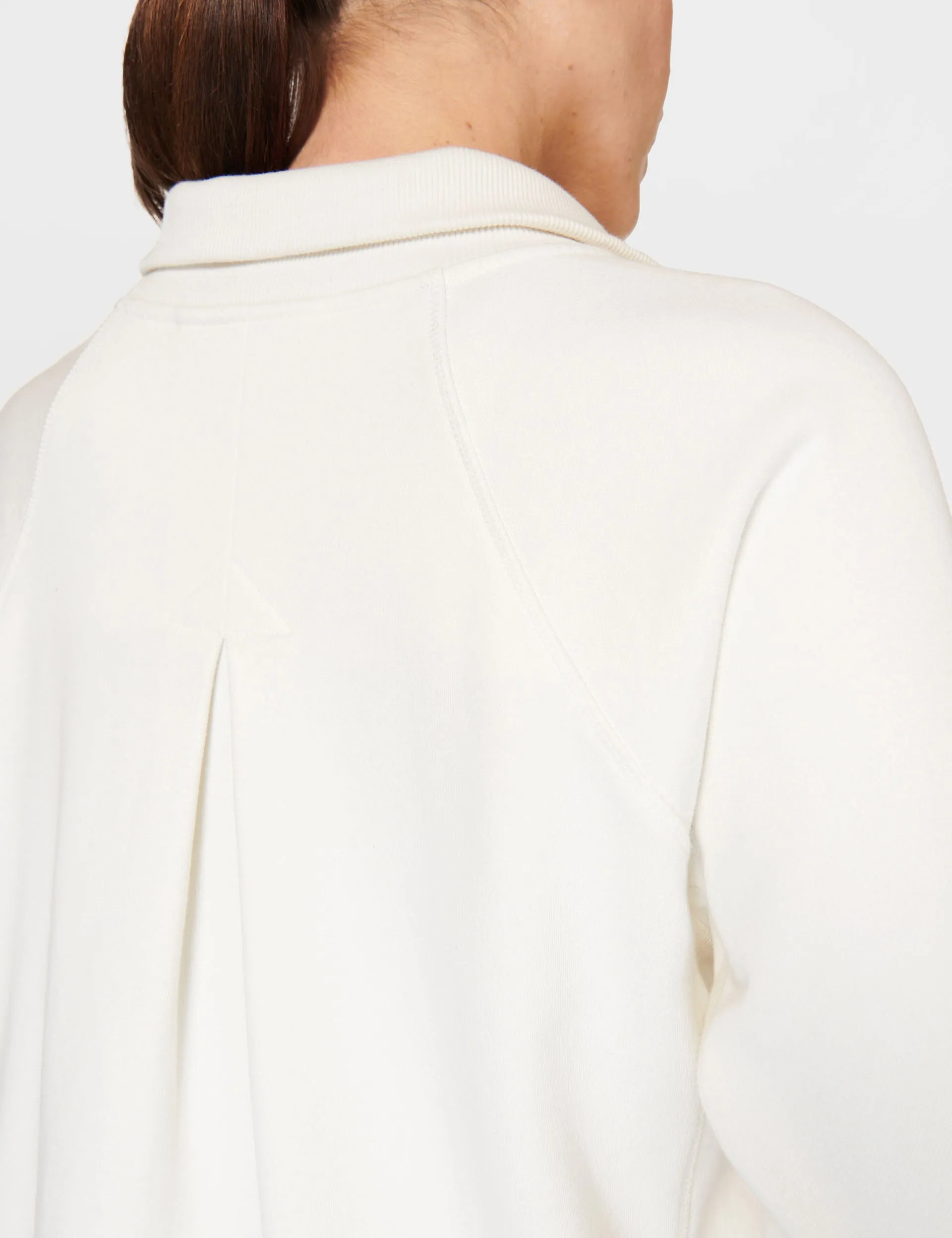 Revive Rib Half Zip Pullover - Lily White