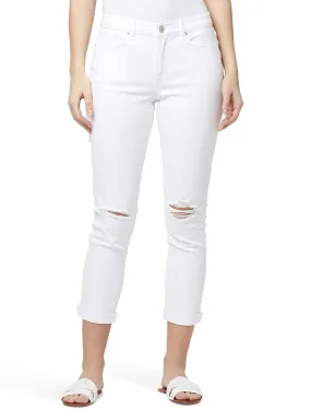 Ripped Cuffed Boyfriend Jeans