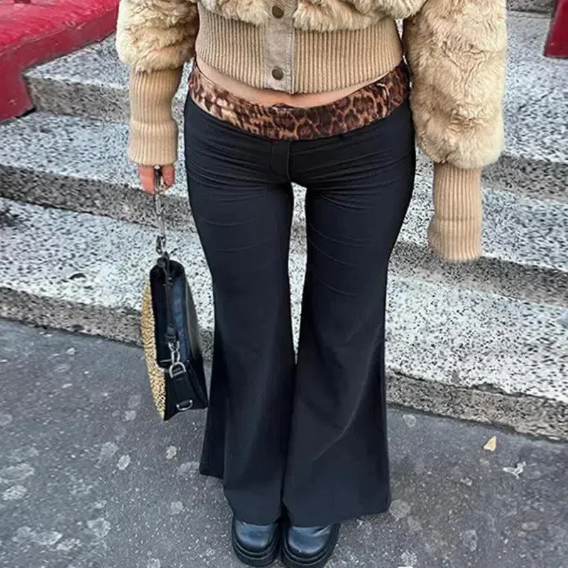 Selvaggia – Leopard-print waistband – Flare pants