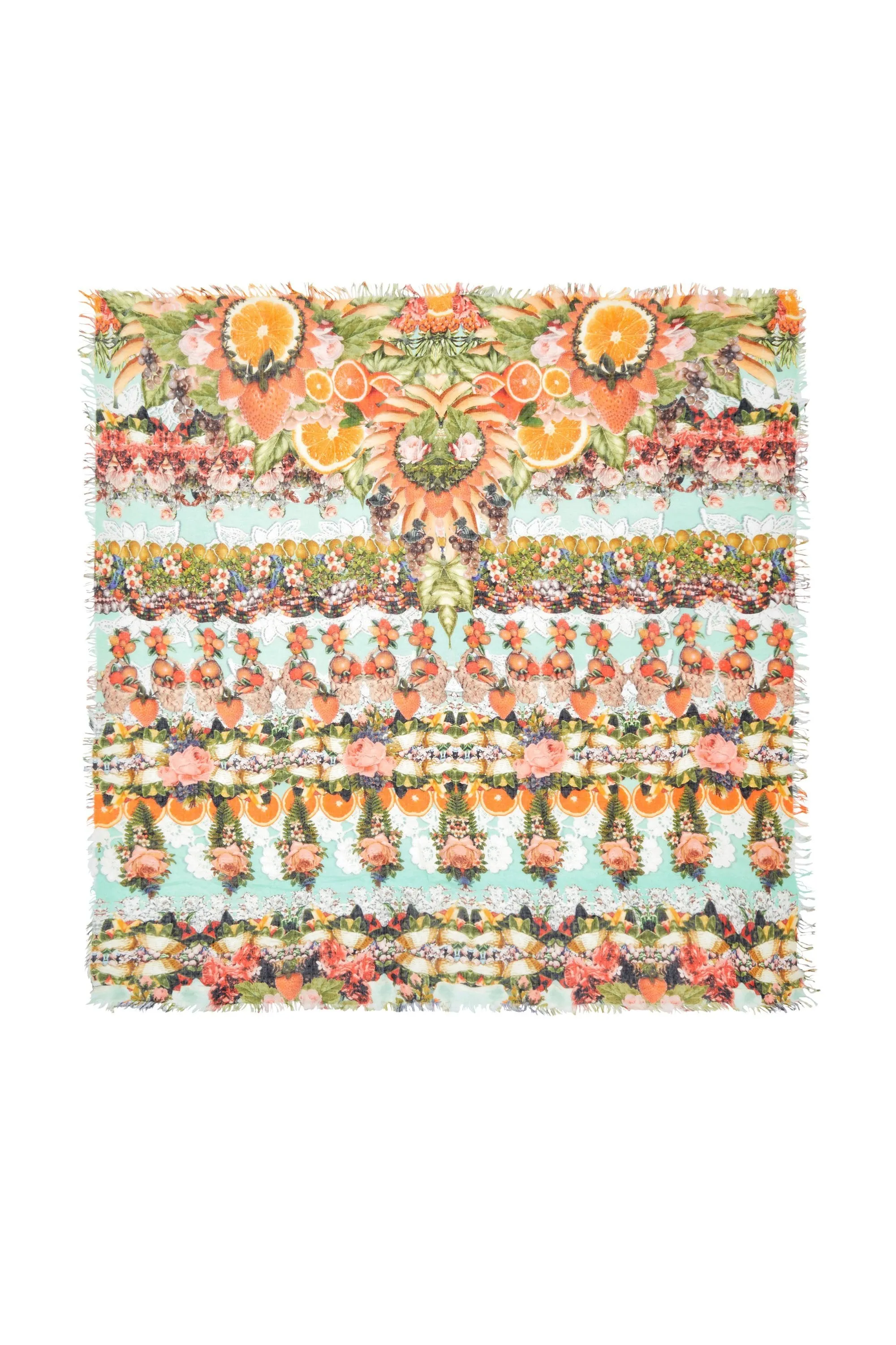 SHEER SCARF WITH RAW EDGE SAMBA SALADA