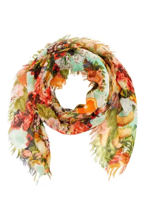 SHEER SCARF WITH RAW EDGE SAMBA SALADA