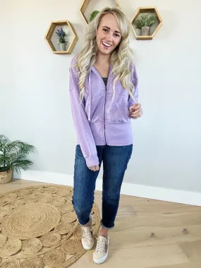 Show Them What You Got Full-Zip Hoodie in Purple Orchid