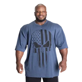 Skull Division Iron Tee, Sky Blue Melange