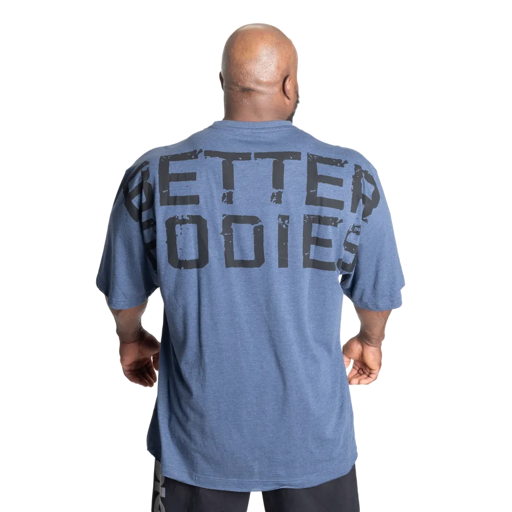 Skull Division Iron Tee, Sky Blue Melange