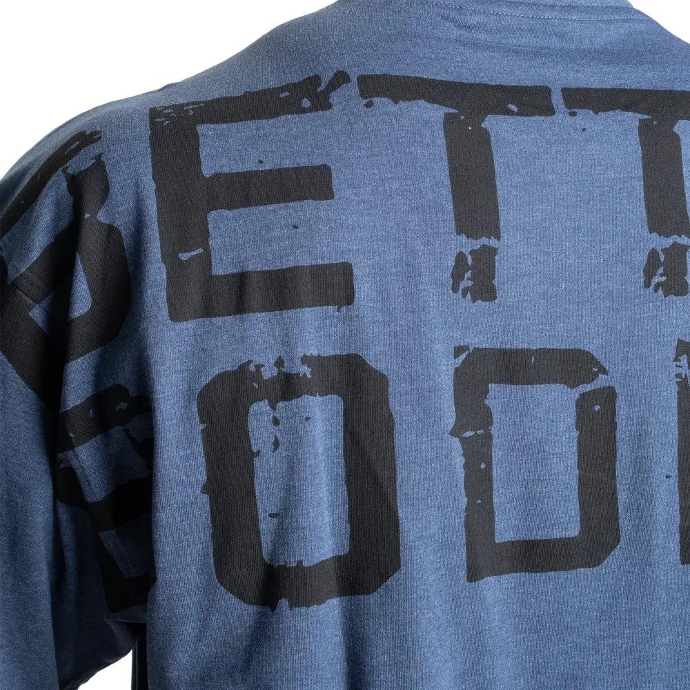 Skull Division Iron Tee, Sky Blue Melange