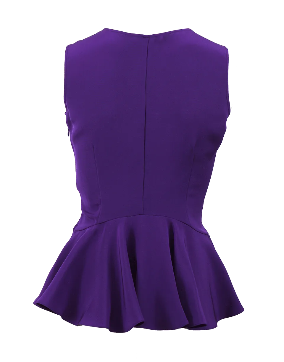 Sleeveless Peplum Top