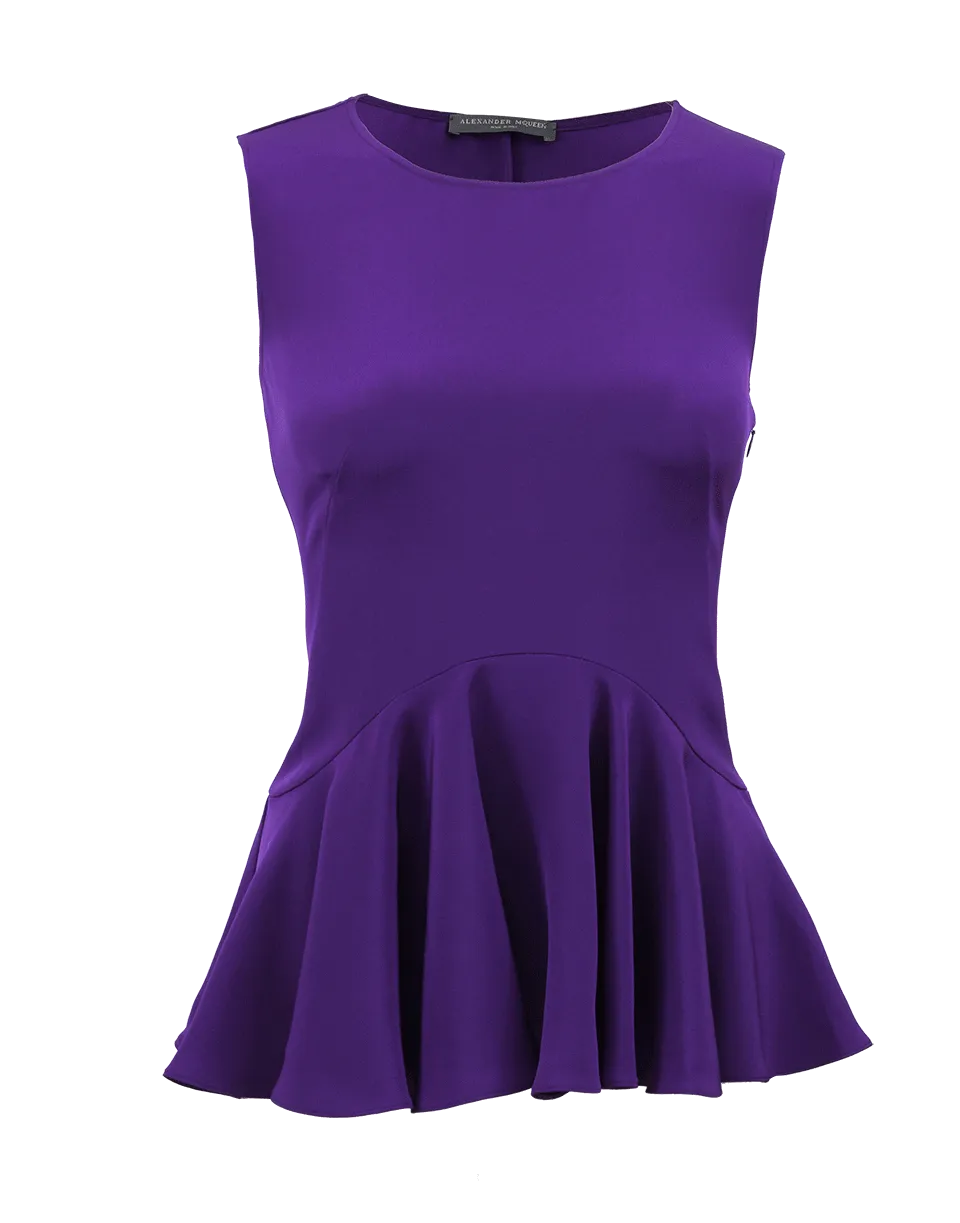 Sleeveless Peplum Top