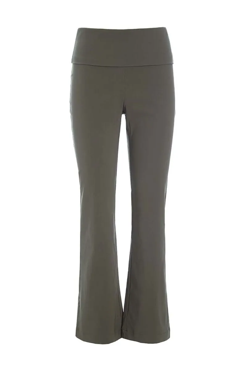 Stretch Long Flare Pant | Deep Forest