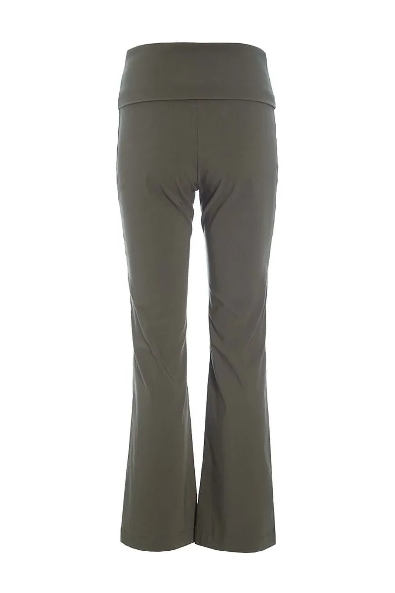 Stretch Long Flare Pant | Deep Forest