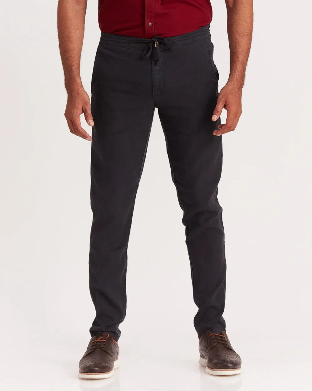 Tapered Fit Lounge Style Joggers - Jet Black