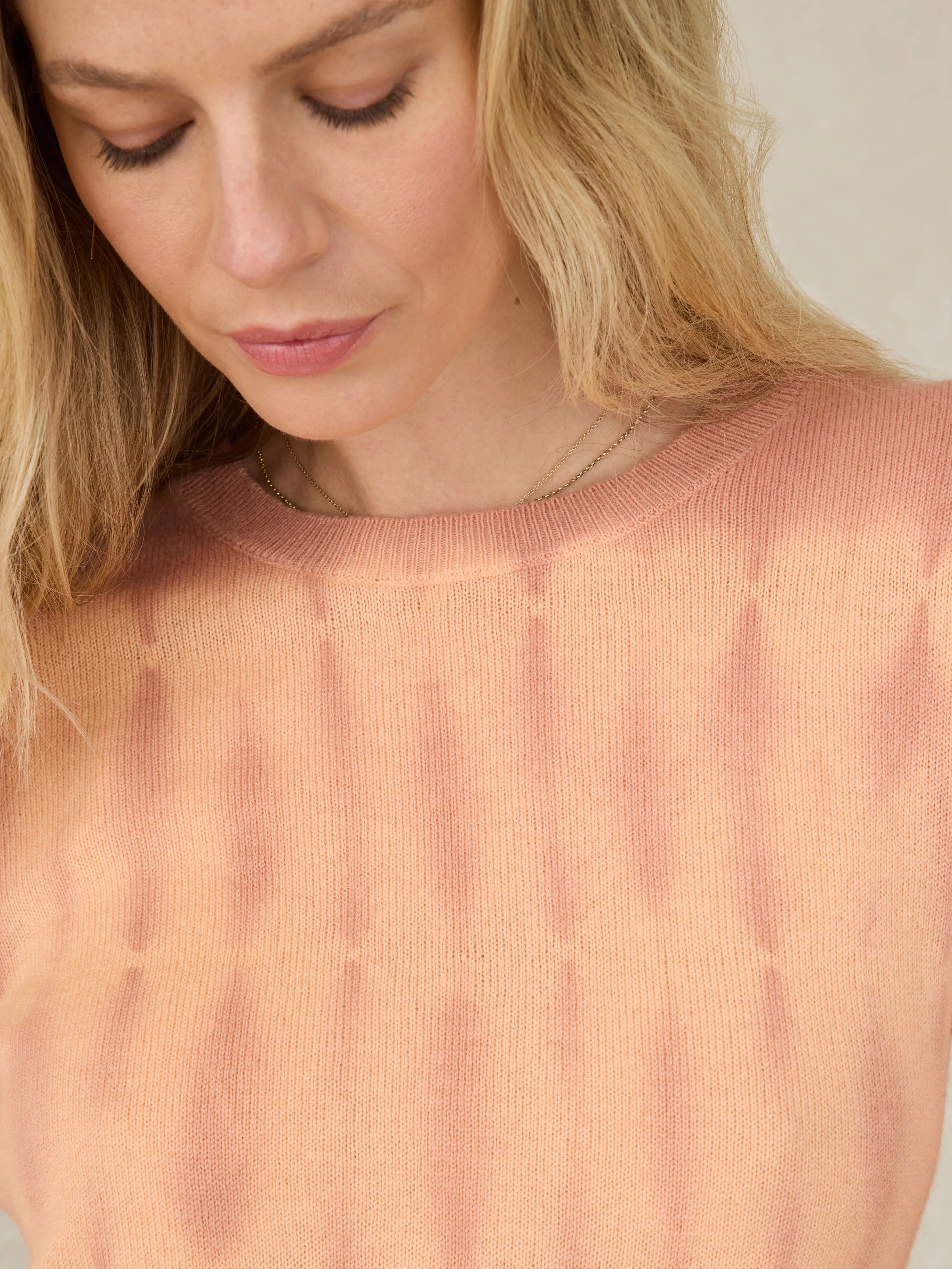 Tropical Cashmere Sweater - Red Rock Tie Dye