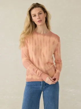 Tropical Cashmere Sweater - Red Rock Tie Dye