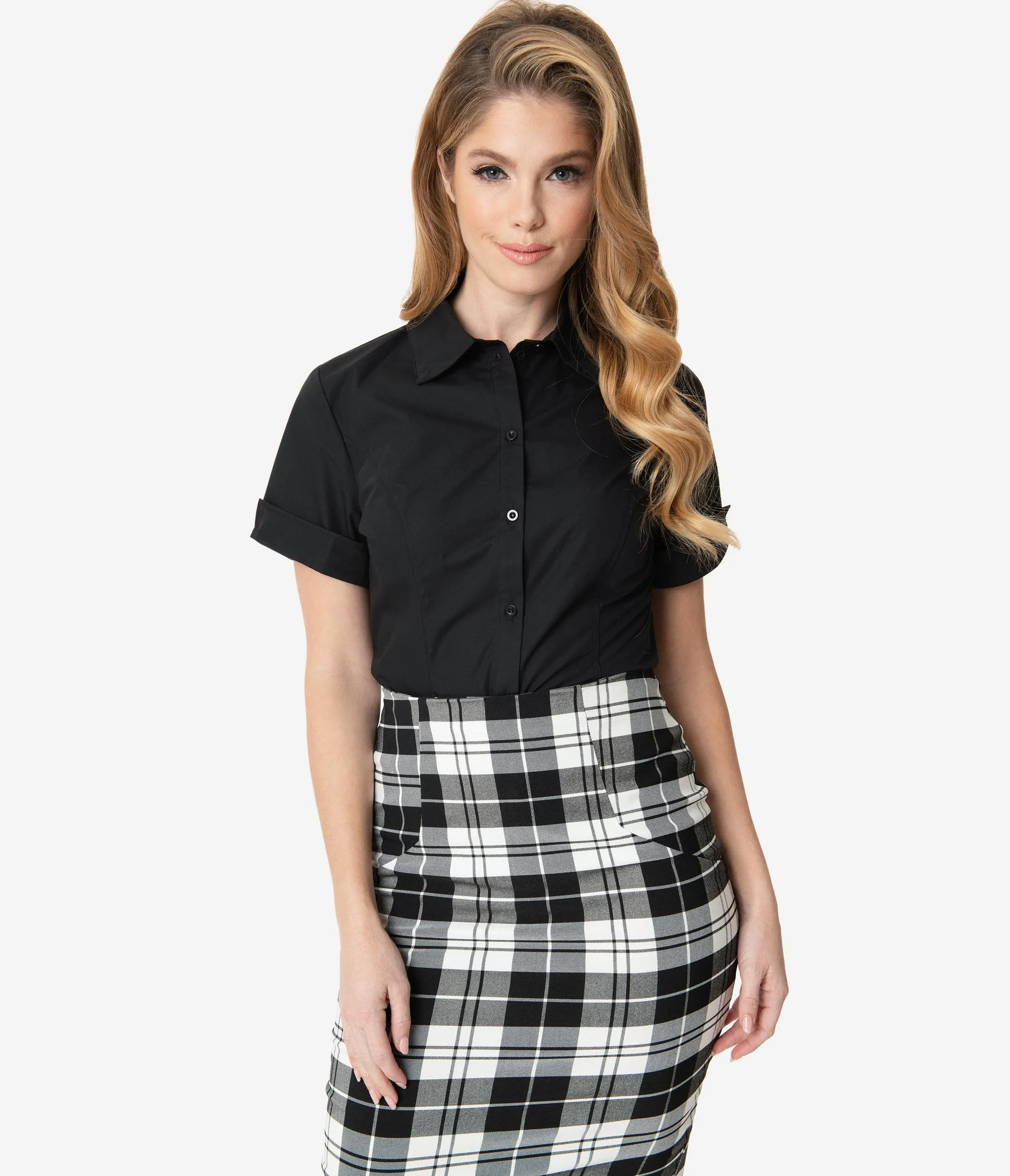 Unique Vintage Black Mazzie Blouse