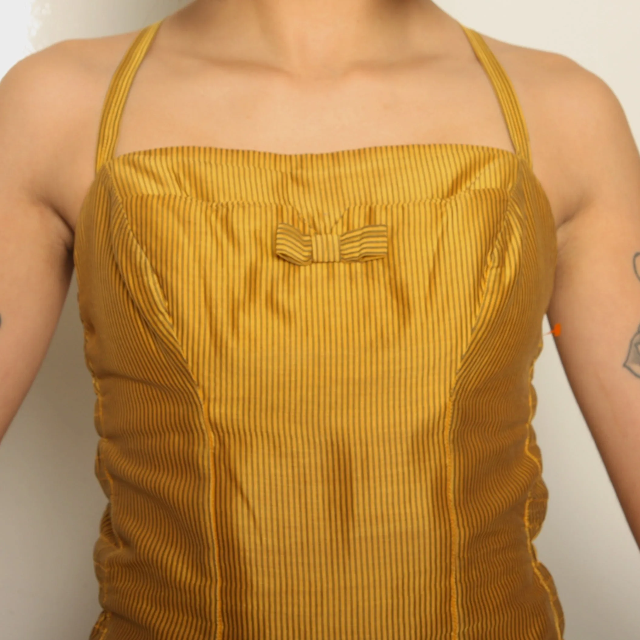 Vintage late 40's Catalina Striped Cotton Playsuit