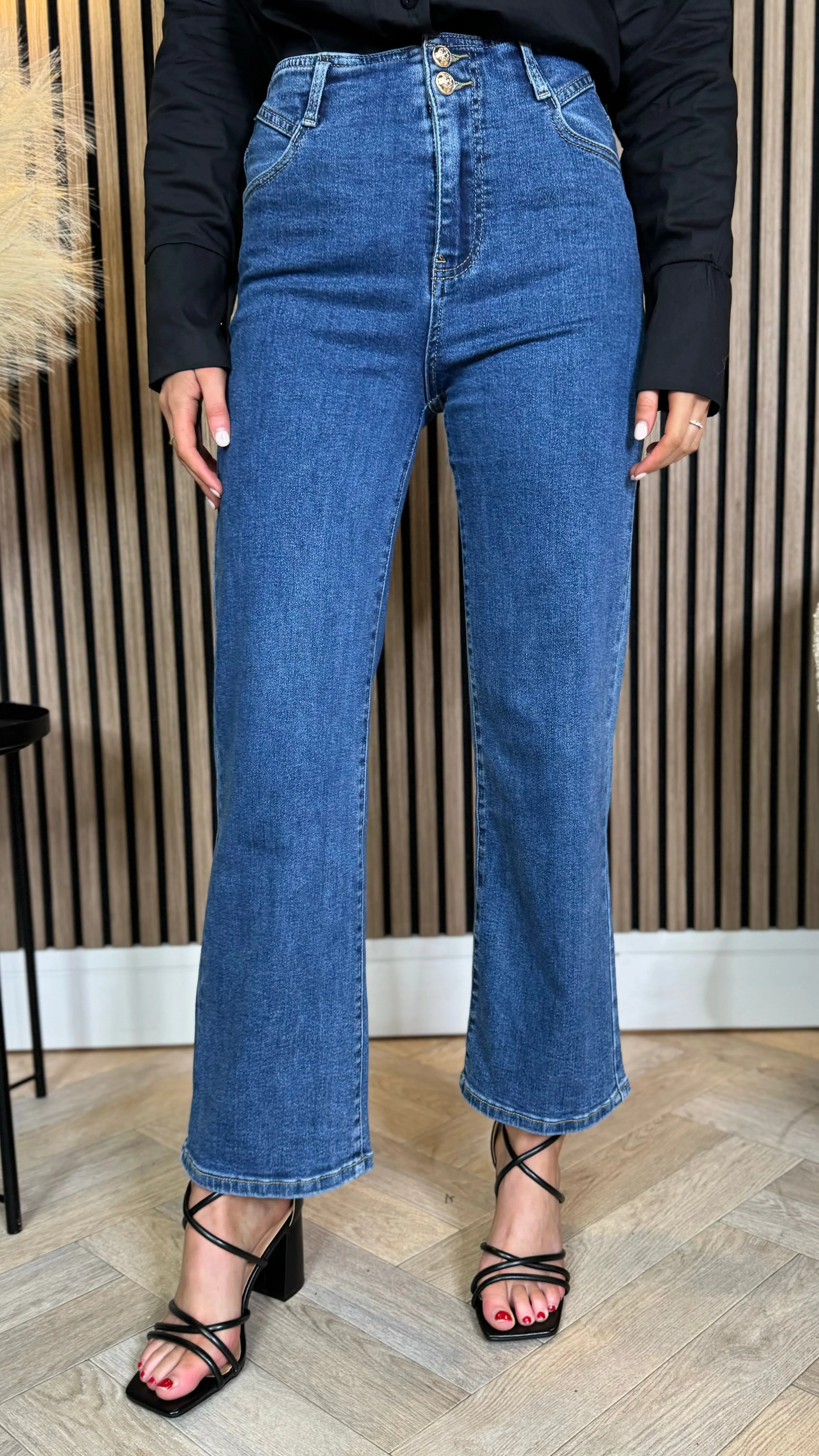 Wilma Dark Blue Straight Leg Jeans