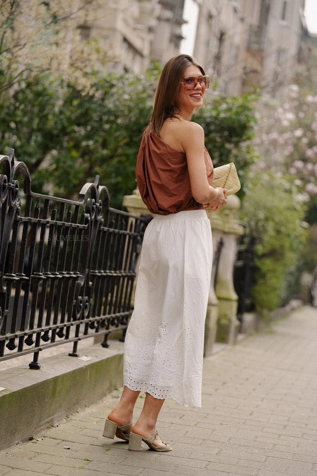 YASLuma HW long skirt star white