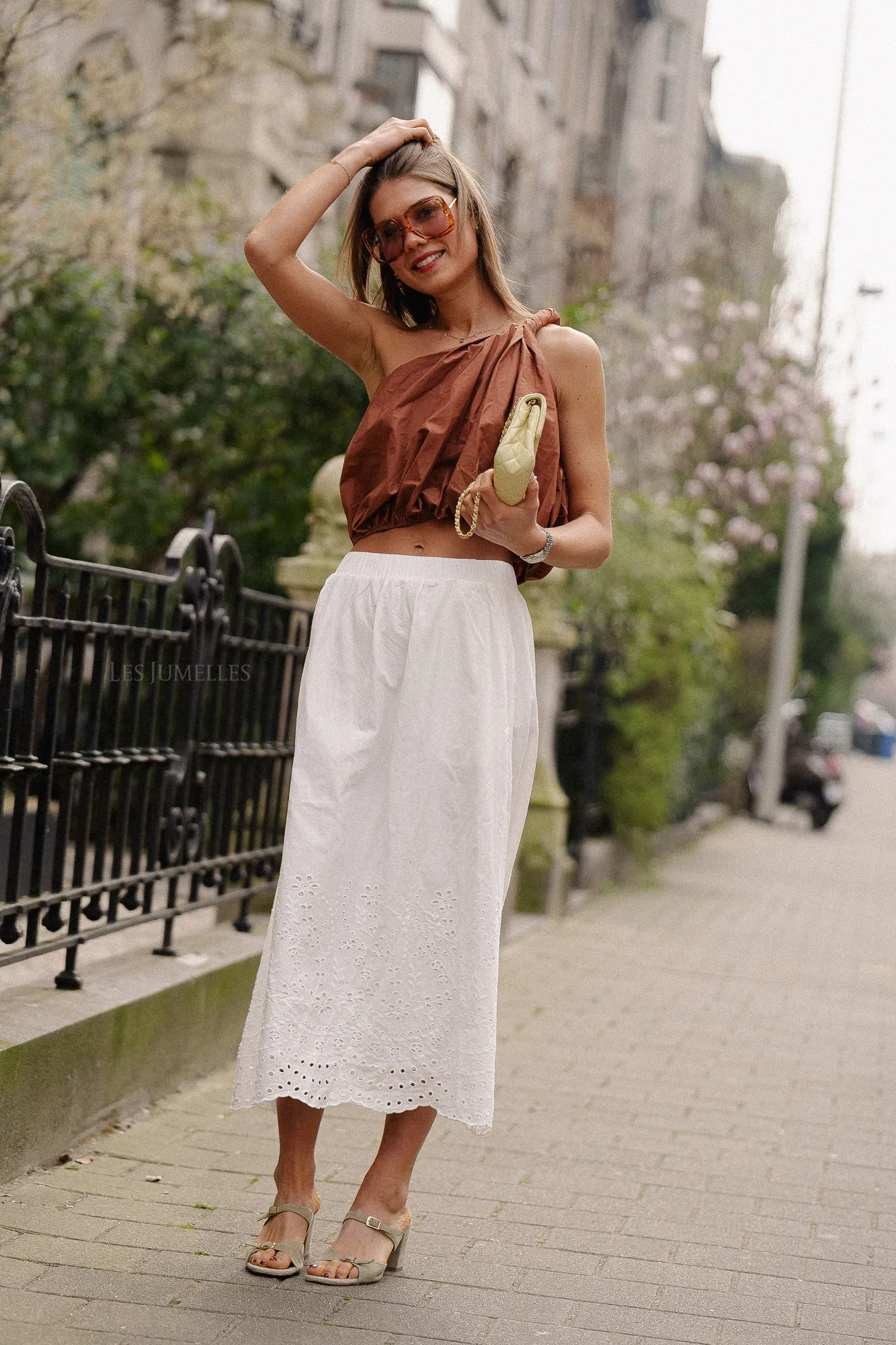 YASLuma HW long skirt star white