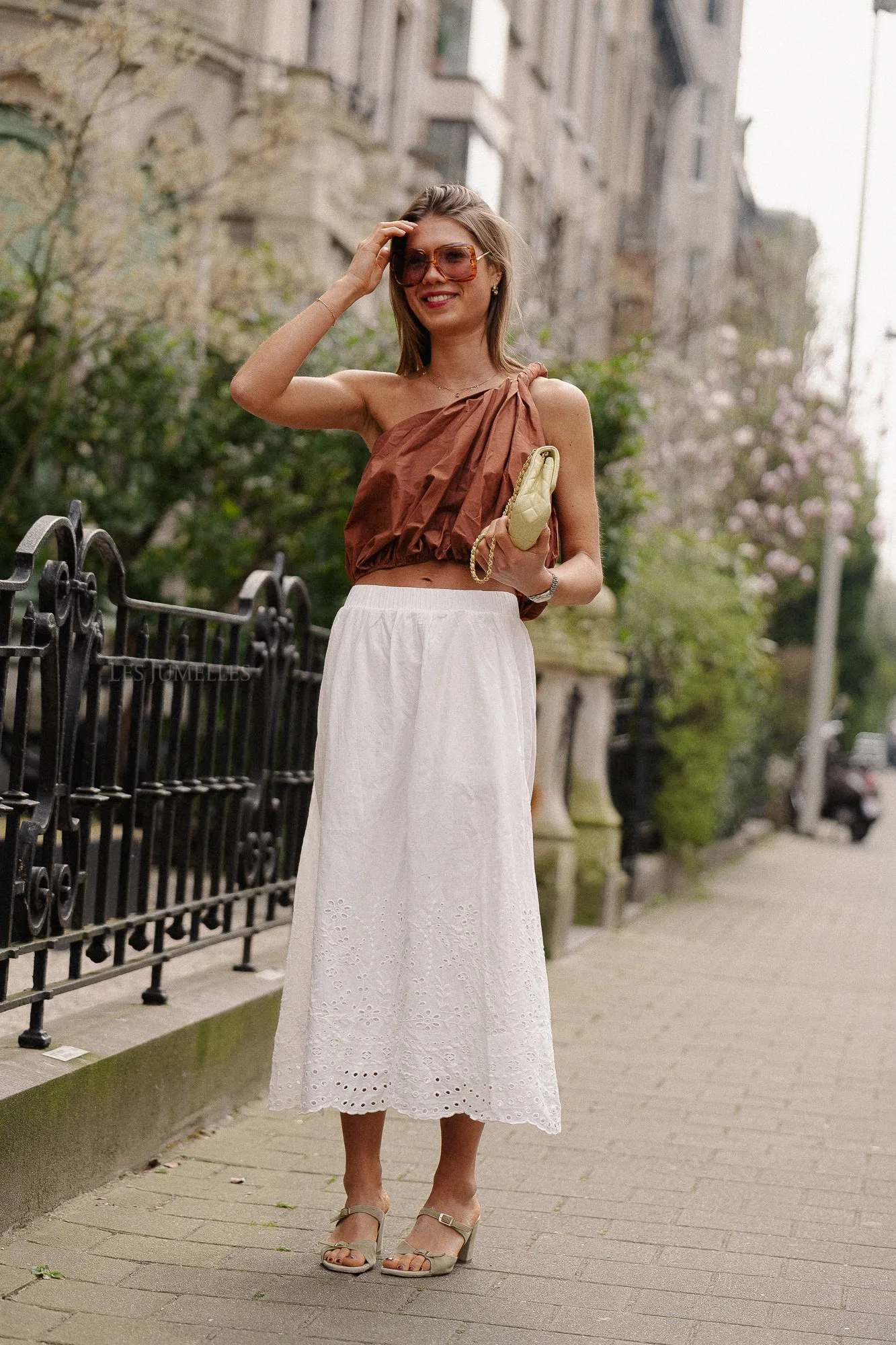 YASLuma HW long skirt star white