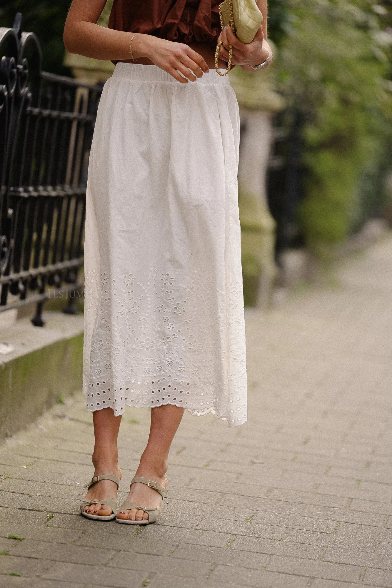 YASLuma HW long skirt star white