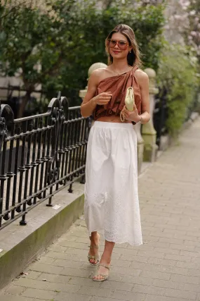 YASLuma HW long skirt star white