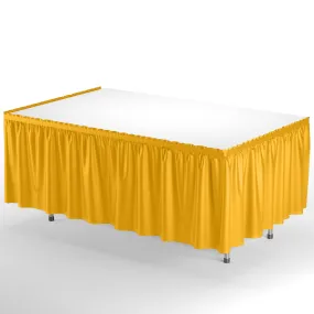 Yellow Plastic Table Skirt